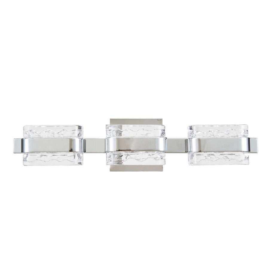 Abra Lighting JoJo 3 Light Vanity/movable Backplate, Chrome