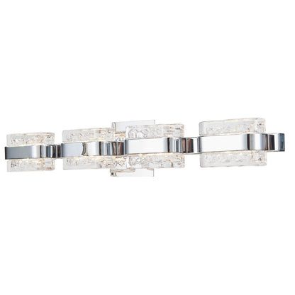 Abra Lighting JoJo 4 Light Vanity/movable Backplate, Chrome