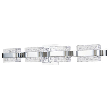 Abra Lighting JoJo 4 Light Vanity/movable Backplate, Chrome