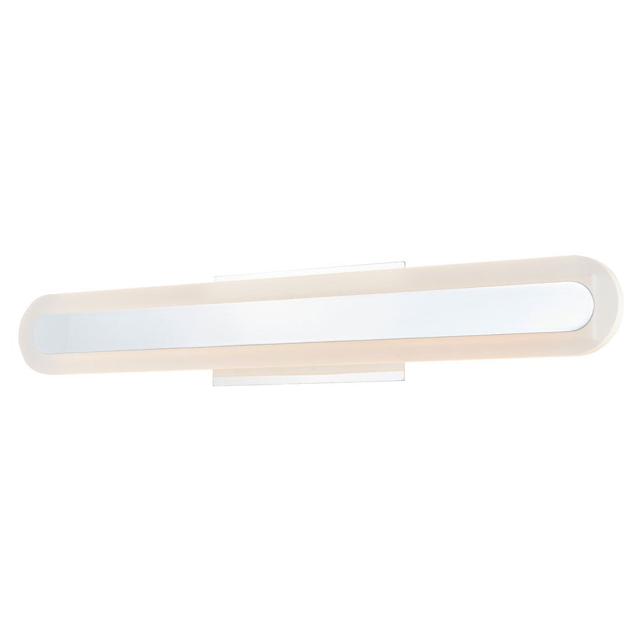 Abra Lighting Camy 1 Light 24" Solid Acrylic Vanity, Chrome