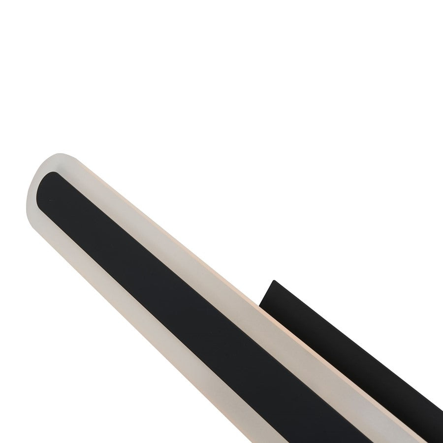 Abra Lighting Camy 1 Light 32" Solid Acrylic Vanity, Black