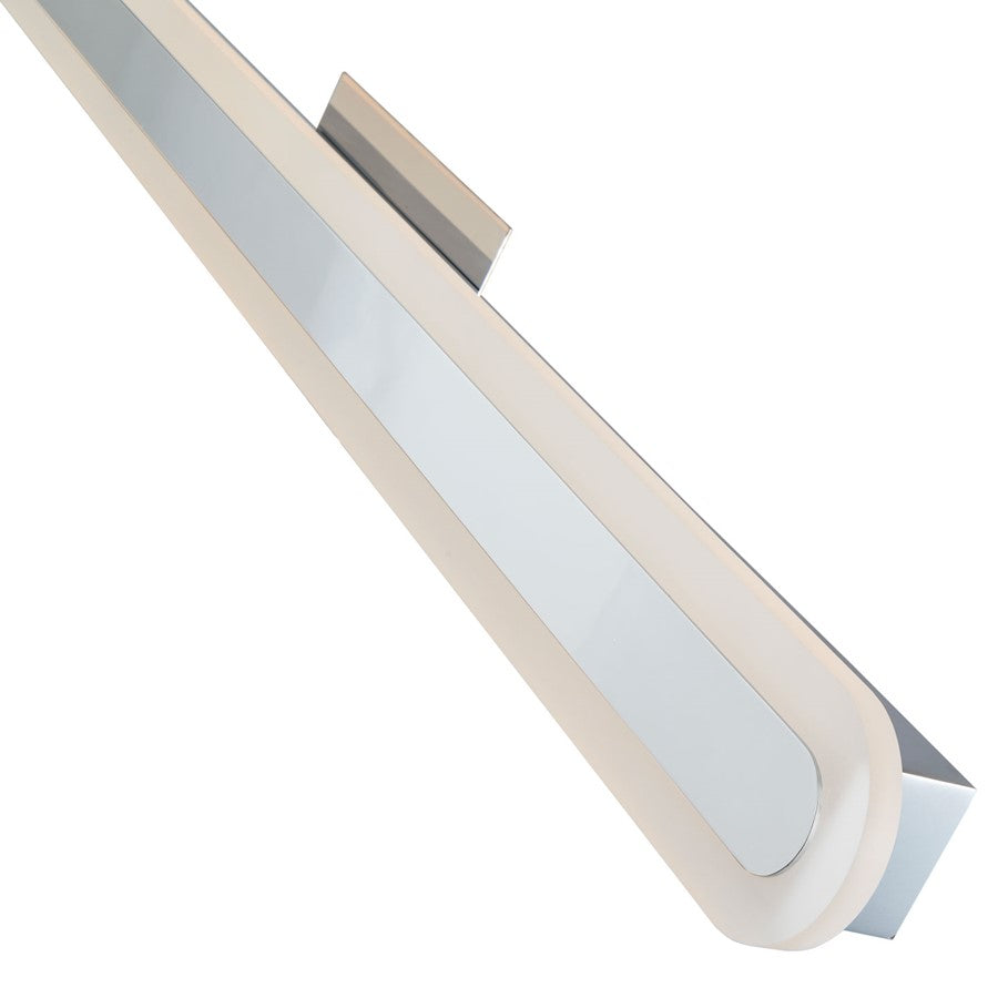 Abra Lighting Camy 1 Light 40" Solid Acrylic Vanity, Chrome