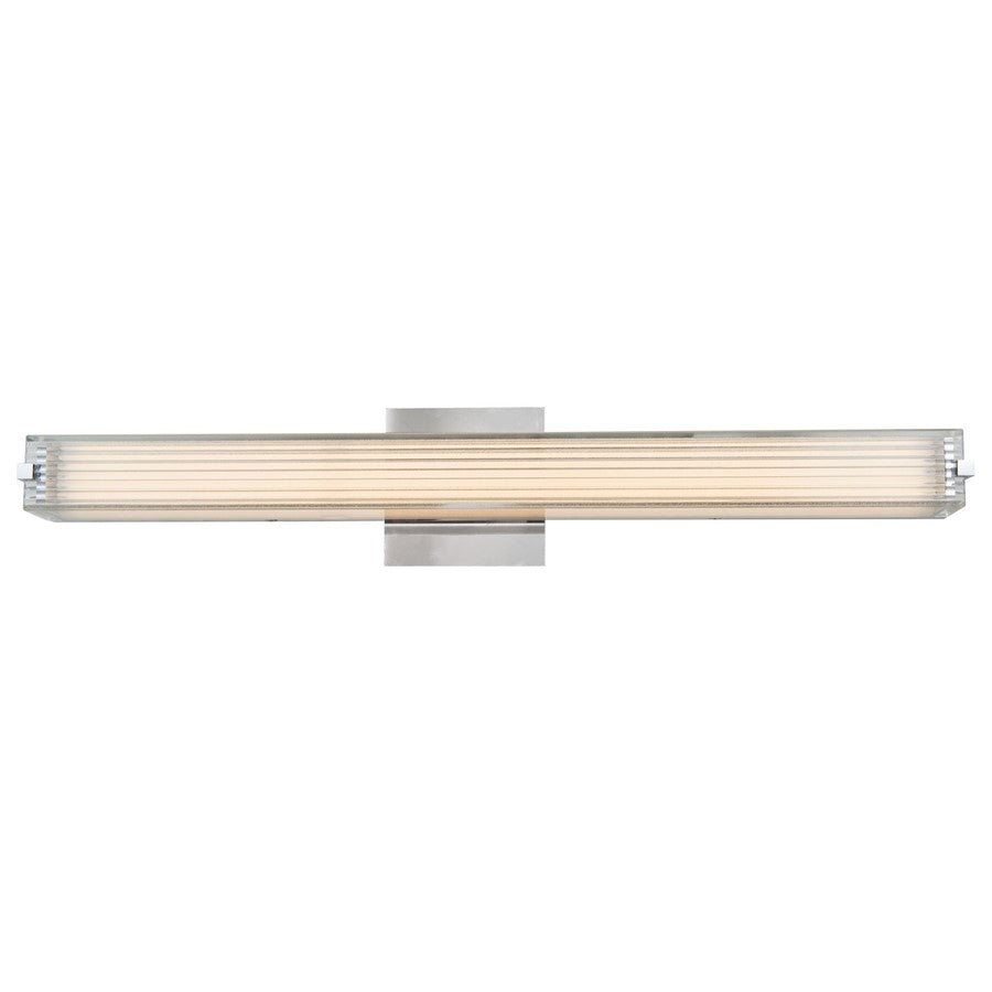 Abra Lighting Macie 1Lt 24" Ribbed Square Vanity, Nickel - 20175WV-BN-MACIE