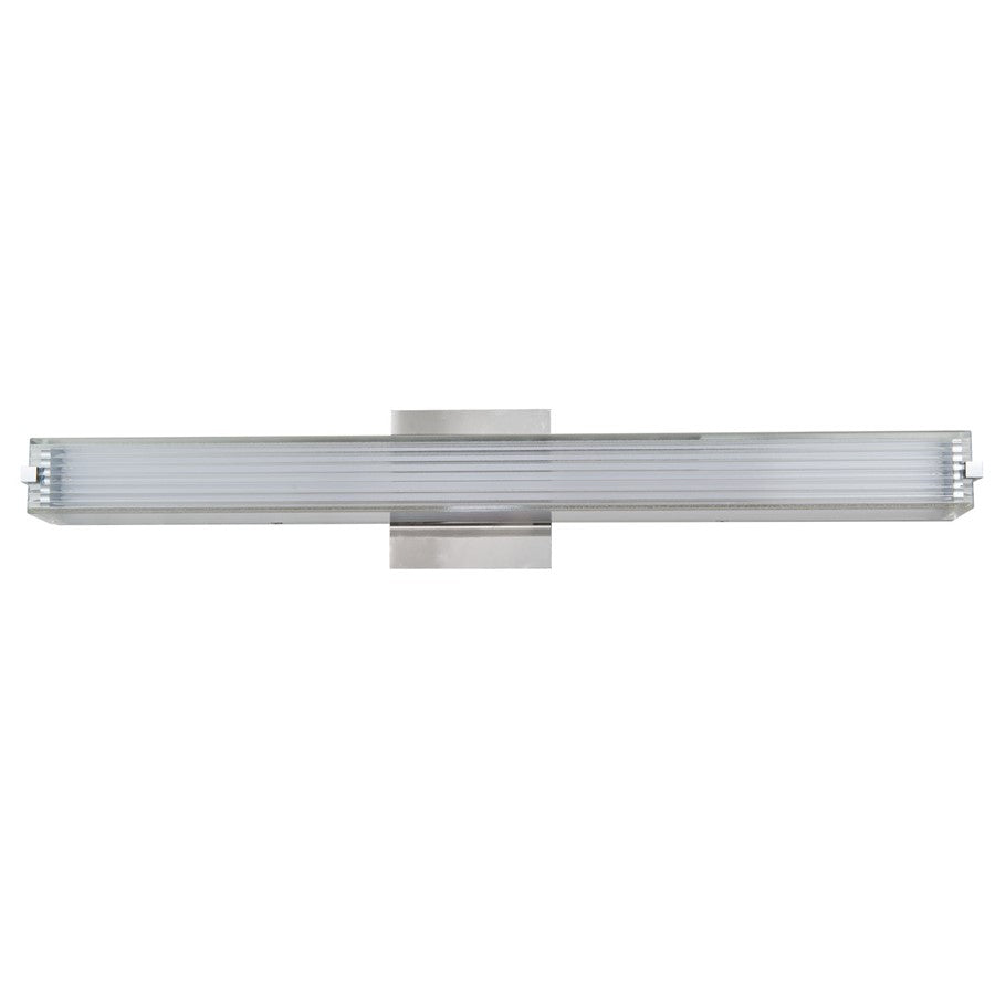 Abra Lighting Macie 1 Light 24" Ribbed Square Vanity, Nickel