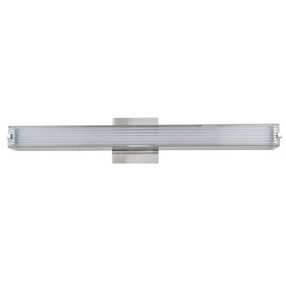 Abra Lighting Macie 1 Light 24" Ribbed Square Vanity, Nickel
