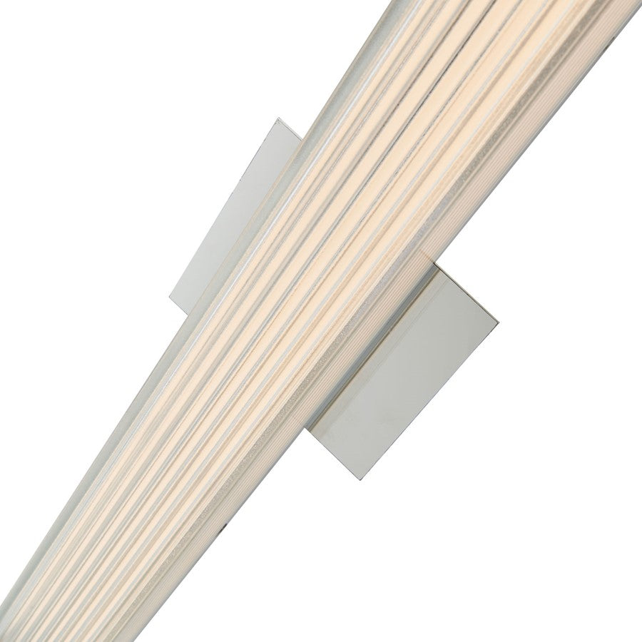 Abra Lighting Macie 1 Light 24" Ribbed Square Vanity, Nickel