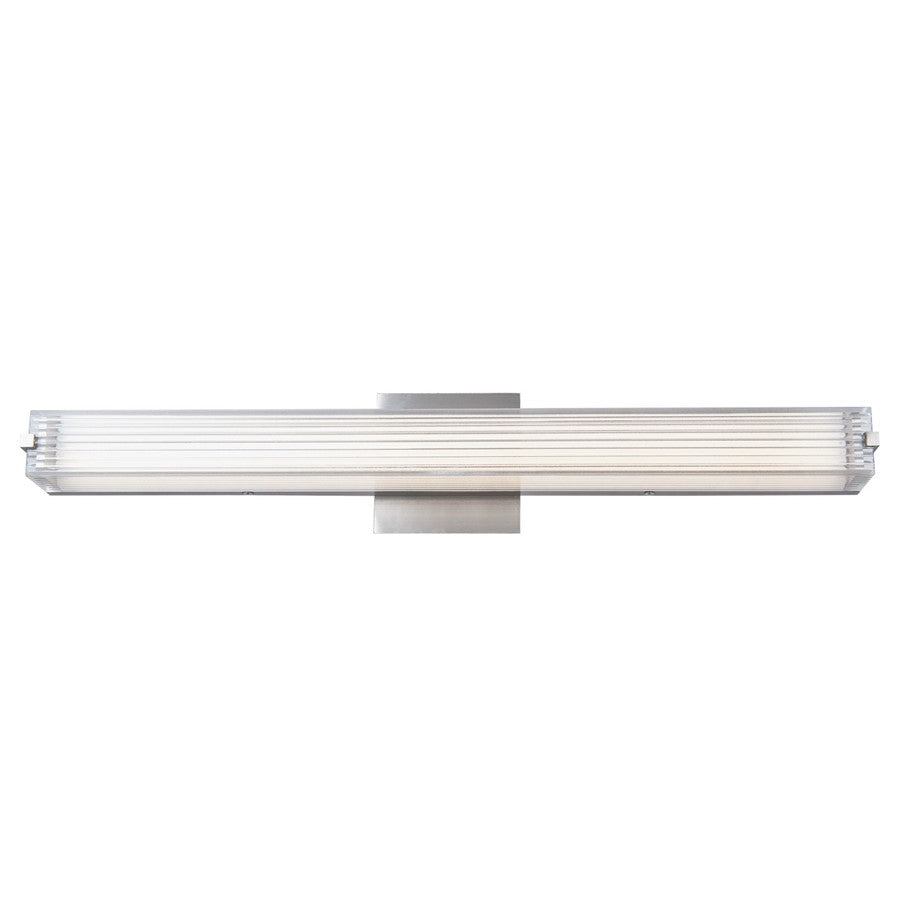 Abra Lighting Macie 1 Light 24" Ribbed Square Vanity, Chrome