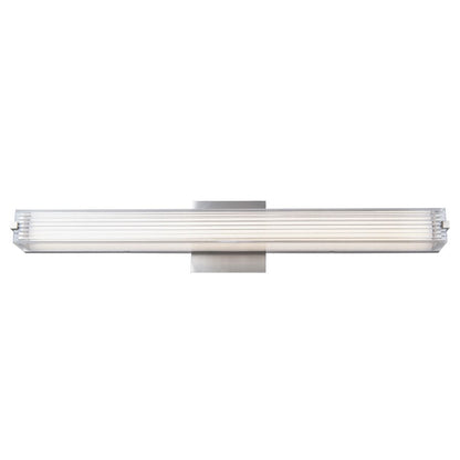 Abra Lighting Macie 1 Light 24" Ribbed Square Vanity, Chrome