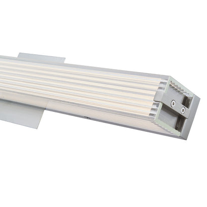 Abra Lighting Macie 1 Light 24" Ribbed Square Vanity, Chrome