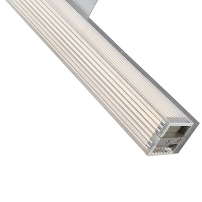 Abra Lighting Macie 1 Light 24" Ribbed Square Vanity, Chrome