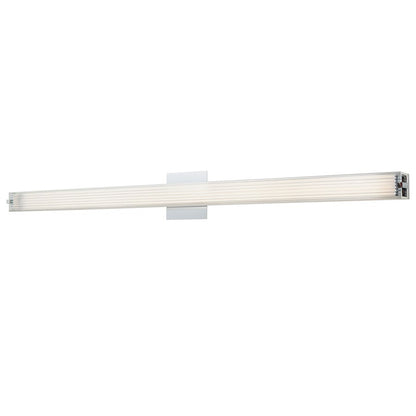 Abra Lighting Macie 1 Light 40" Ribbed Square Vanity, Nickel