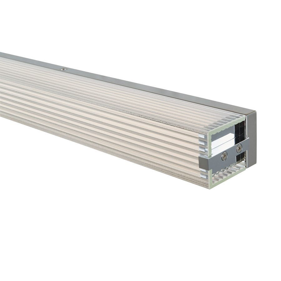 Abra Lighting Macie 1 Light 40" Ribbed Square Vanity, Nickel
