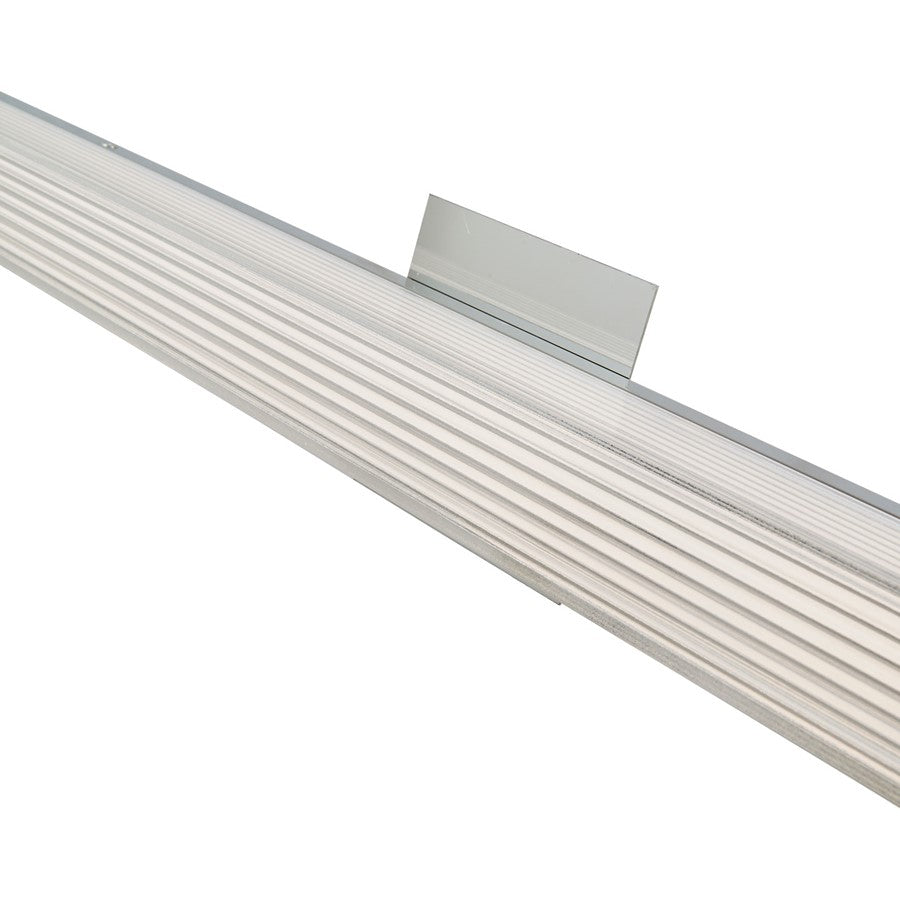 Abra Lighting Macie 1 Light 40" Ribbed Square Vanity, Nickel