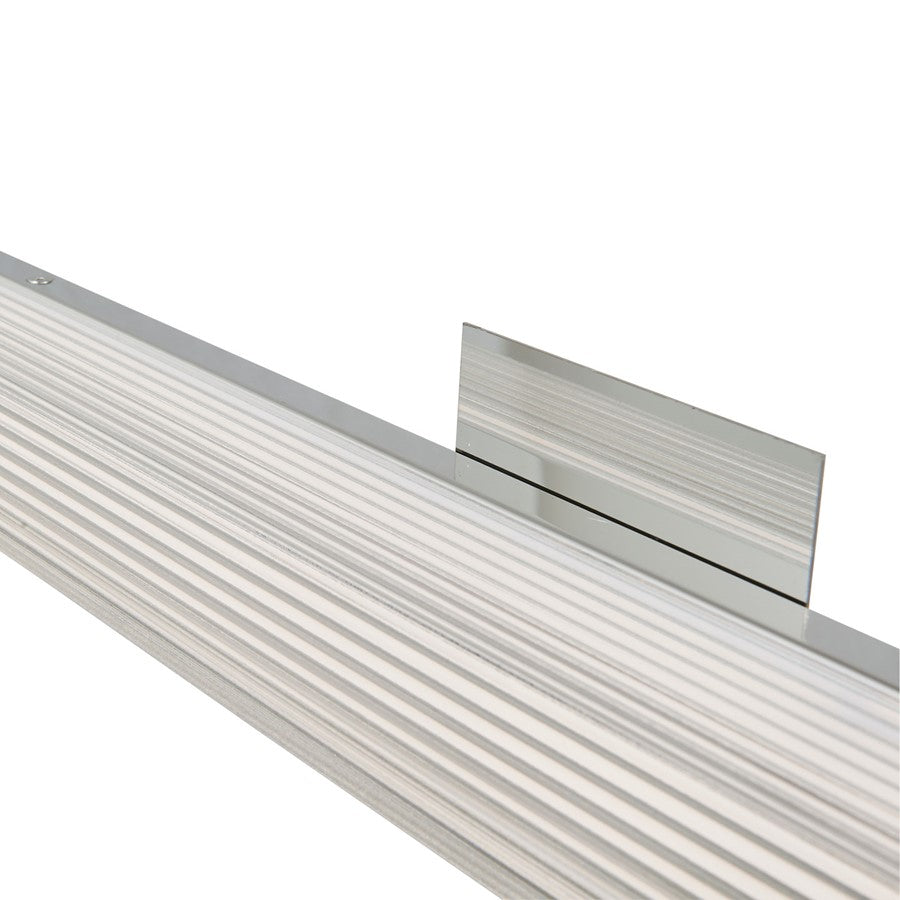Abra Lighting Macie 1 Light 40" Ribbed Square Vanity, Nickel