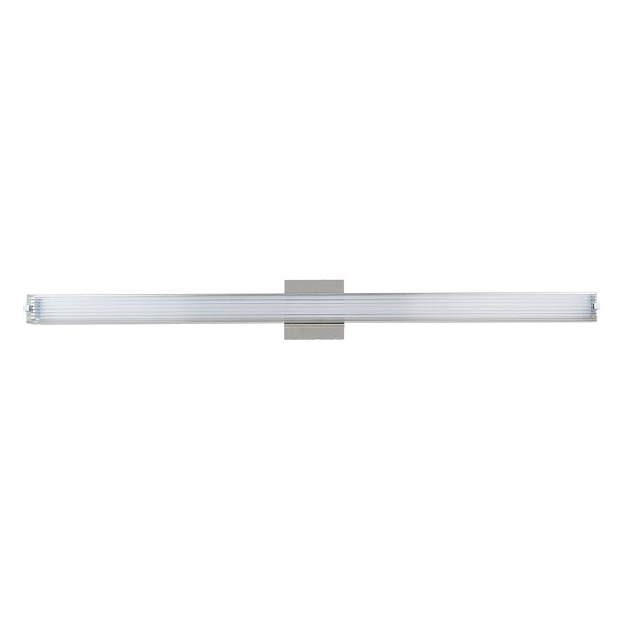 Abra Lighting Macie 1 Light 40" Ribbed Square Vanity, Nickel