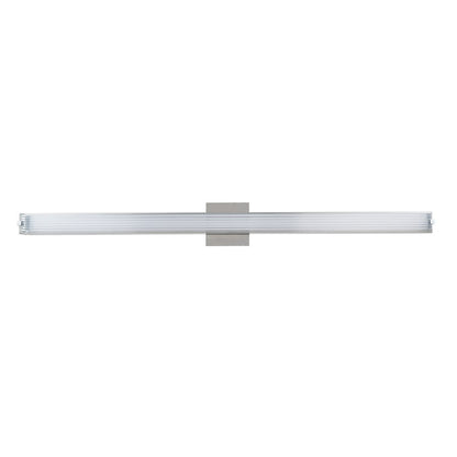 Abra Lighting Macie 1 Light 40" Ribbed Square Vanity, Nickel