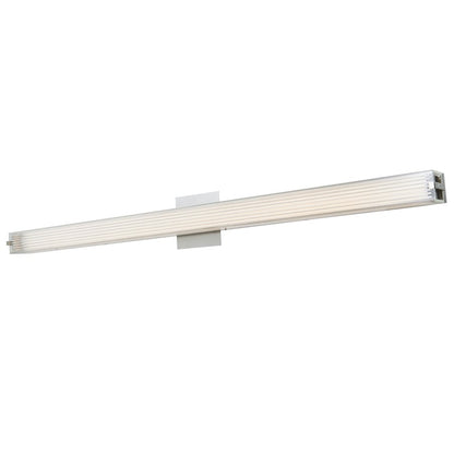 Abra Lighting Macie 1 Light 40" Ribbed Square Vanity, Chrome