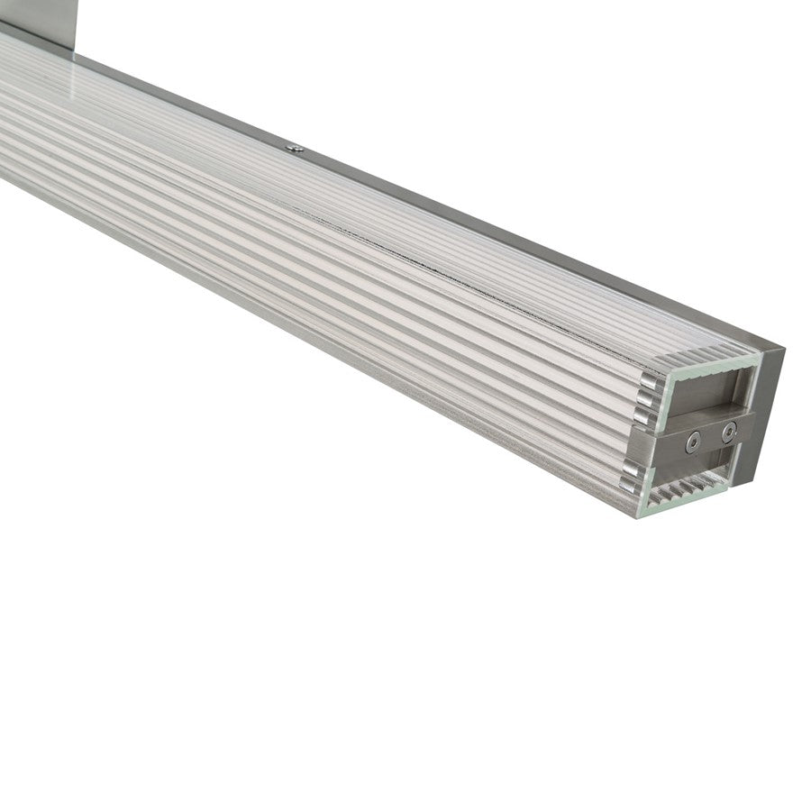 Abra Lighting Macie 1 Light 40" Ribbed Square Vanity, Chrome