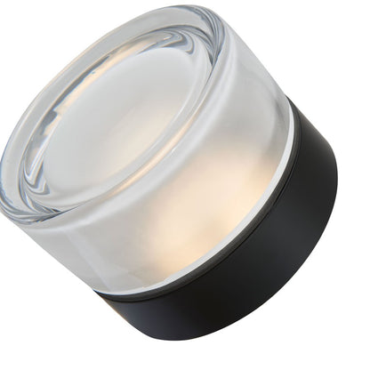 Abra Lighting Elf 1 Light Indented Solid Wall/Ceiling, BK