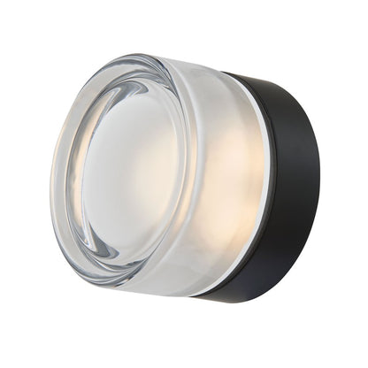 Abra Lighting Elf 1 Light Indented Solid Wall/Ceiling, BK