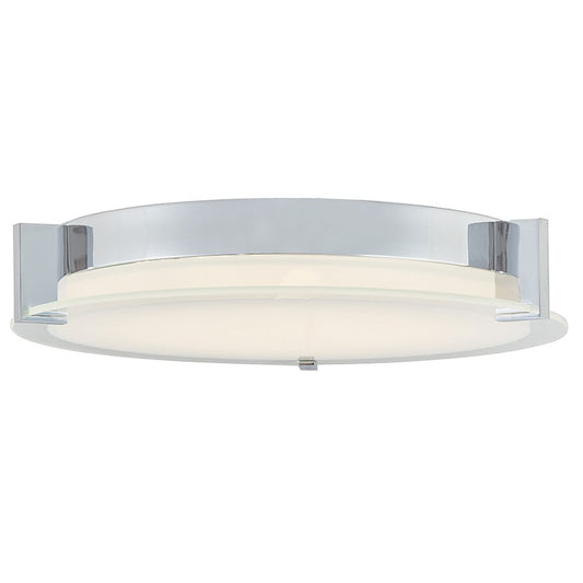 Abra Lighting Matrix 3Lt Flat Round Flushmount, Chrome - 30010FM-CH-MATRIX