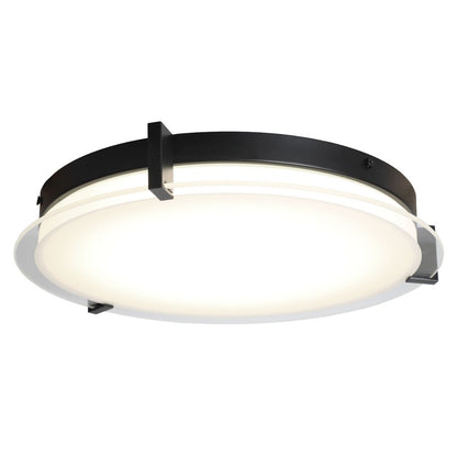 Abra Lighting Matrix 1 Light 14" Flat Round Flushmount, Black