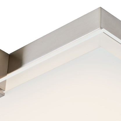 Abra Lighting Matrix 1 Light 12" Flat Square Flushmount, Nickel