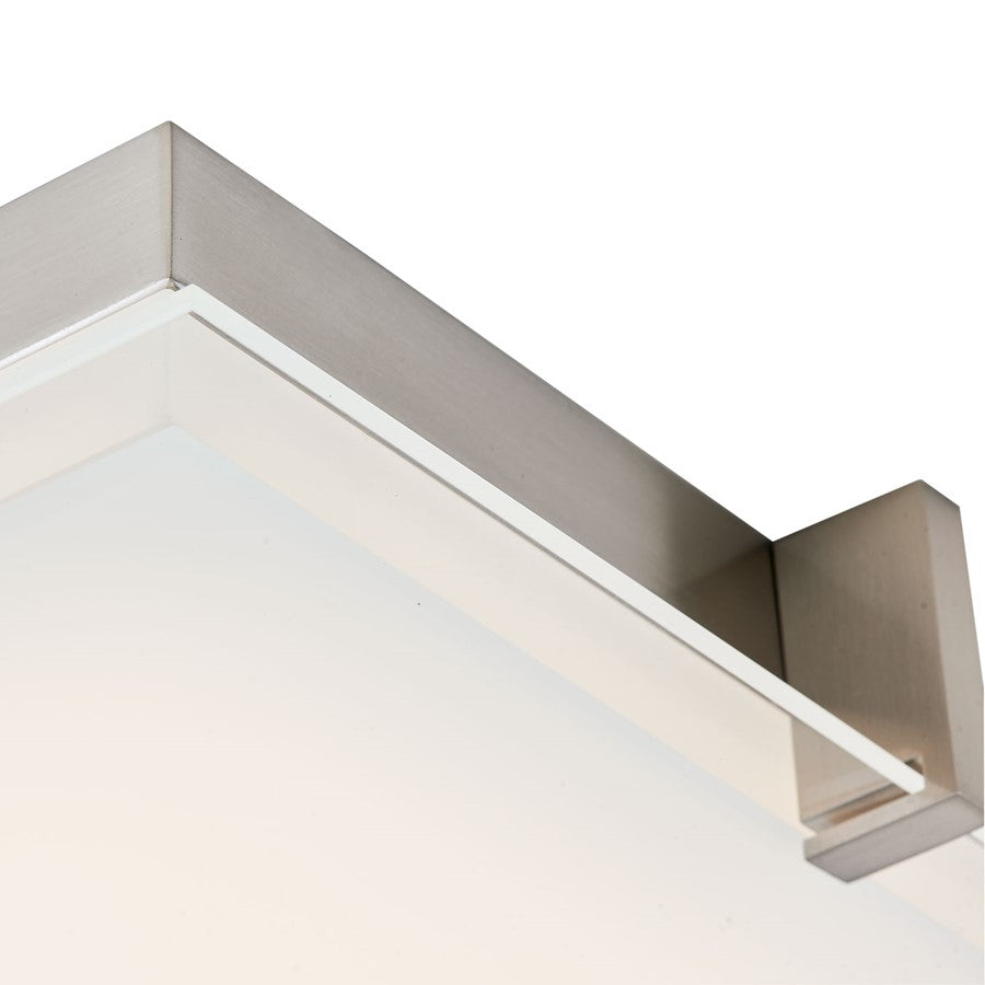 Abra Lighting Matrix 1 Light 12" Flat Square Flushmount, Nickel