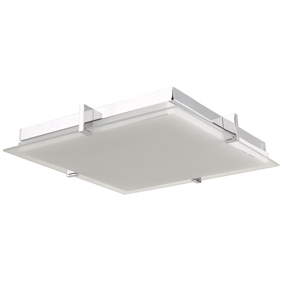 Abra Lighting Matrix 1Lt 12" Flat Square Flushmount, Chrome - 30012FM-CH-MATRIX