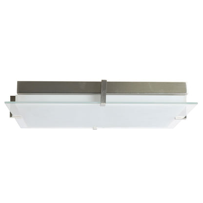 Abra Lighting Matrix 1 Light 15" Flat Square Flushmount, Nickel