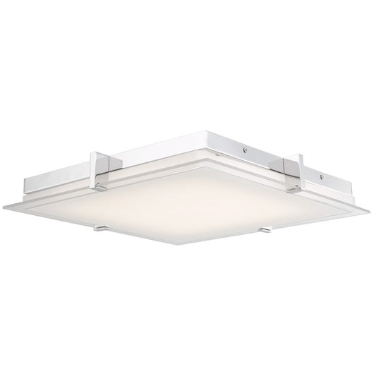 Abra Lighting Matrix 1Lt 15" Flat Square Flushmount, Chrome - 30013FM-CH-MATRIX