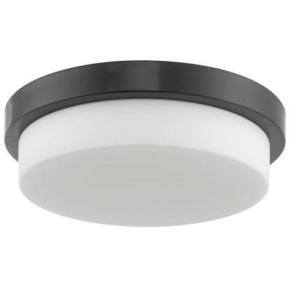 Abra Lighting Step 1 Light 13" Stepped Opal Flushmount, Bronze