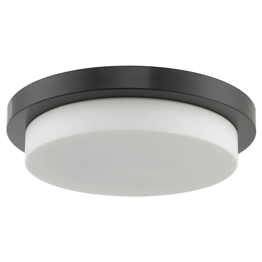 Abra Lighting Step 1 Light 16" Stepped Opal Flushmount, Bronze