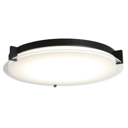 Abra Lighting Matrix 1Lt 18" Flat Round Flushmount, Black - 30018FM-BL-MATRIX