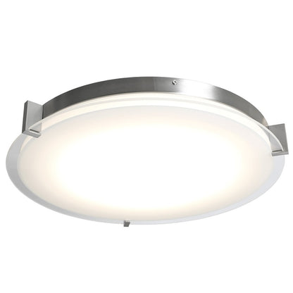 Abra Lighting Matrix 1 Light 18" Flat Round Flushmount, Nickel