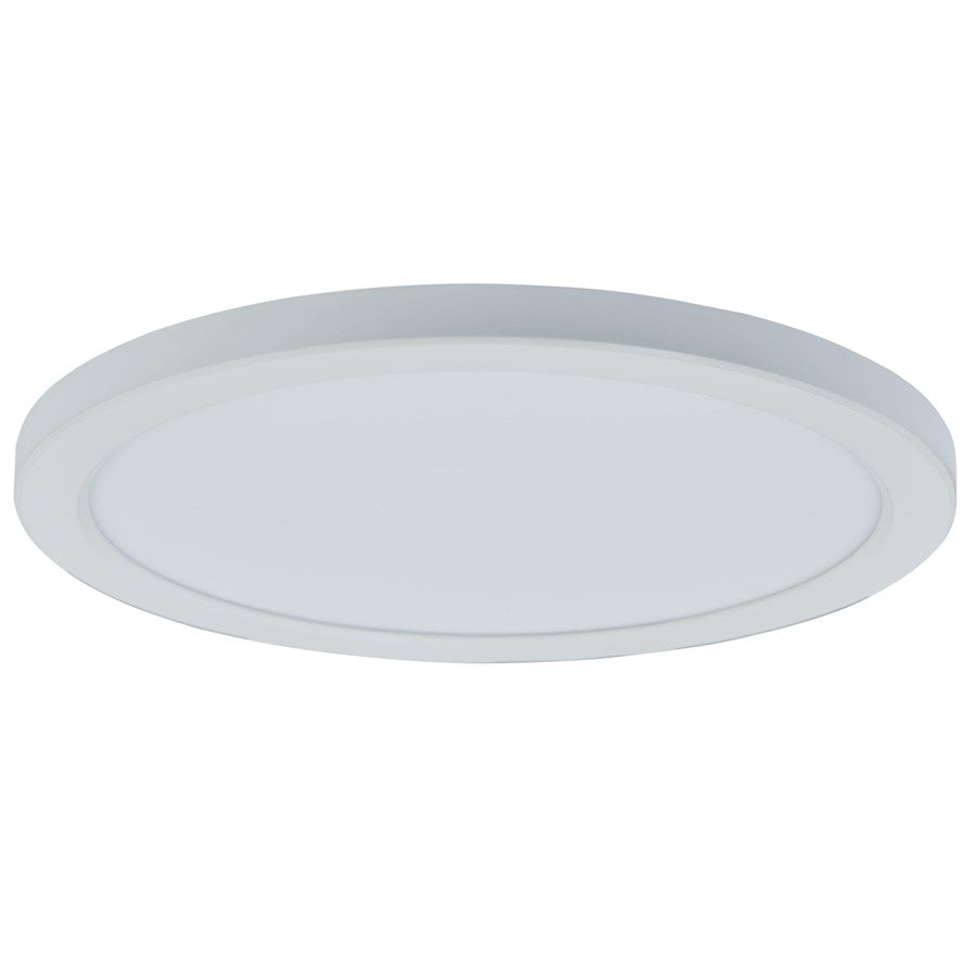 Abra Lighting Trix 1 Light 12" Slim Disc Flushmount, White