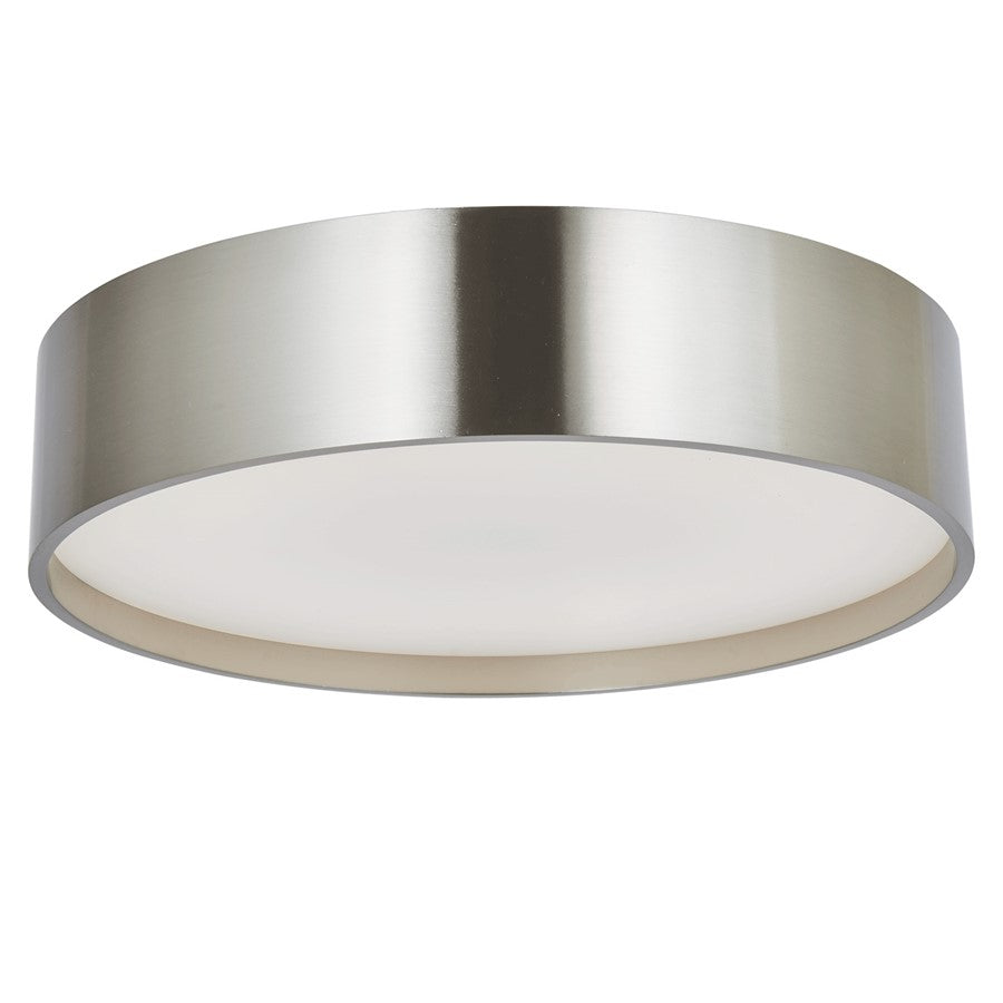 Abra Lighting Snare 1Lt 10" Cylinder/Frost Flushmount, Nickel - 30026FM-BN-SNARE