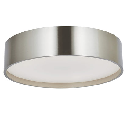 Abra Lighting Snare 1Lt 10" Cylinder/Frost Flushmount, Nickel - 30026FM-BN-SNARE