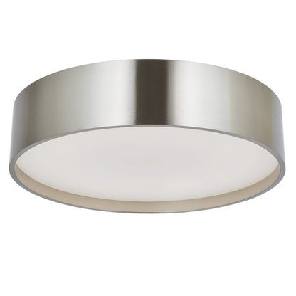 Abra Lighting Snare 1 Light 10" Cylinder/Frost Flushmount, Nickel