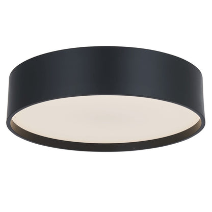 Abra Lighting Snare 1Lt 10" Cylinder/Frost Flushmount, Black - 30026FM-MB-SNARE