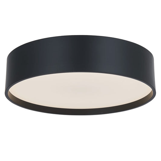 Abra Lighting Snare 1Lt 10" Cylinder/Frost Flushmount, Black - 30026FM-MB-SNARE