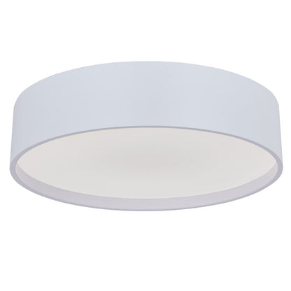 Abra Lighting Snare 1Lt 10" Cylinder/Frost Flushmount, White - 30026FM-MW-SNARE