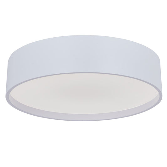 Abra Lighting Snare 1Lt 10" Cylinder/Frost Flushmount, White - 30026FM-MW-SNARE