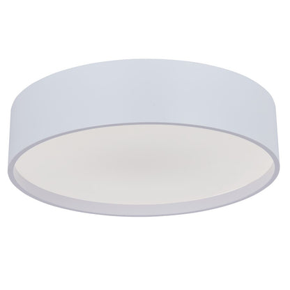 Abra Lighting Snare 1 Light 10" Cylinder/Frost Flushmount, White