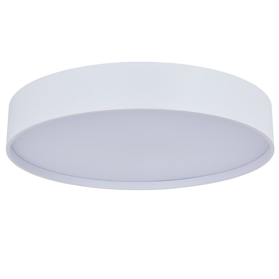 Abra Lighting Snare 1 Light 14" Metal Cylinder/Frost Flush, White