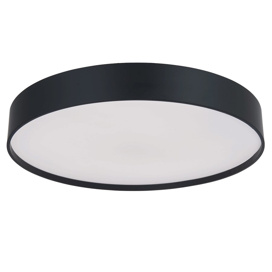 Abra Lighting Snare 1 Light 17" Metal Cylinder/Frost Flush, BK