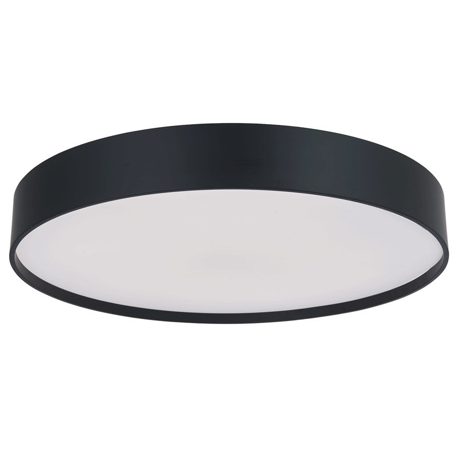 Abra Lighting Snare 1 Light 17" Metal Cylinder/Frost Flush, BK