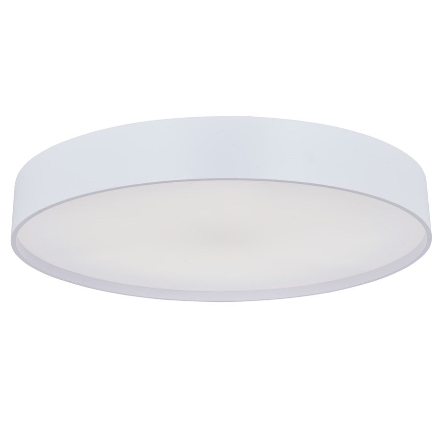 Abra Lighting Snare 1 Light 17" Metal Cylinder/Frost Flush, White