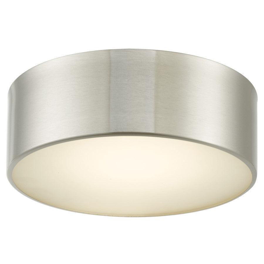 Abra Lighting Bongo 10" Metal Cylinder/Frost Flush, Nickel - 30030FM-BN-BONGO