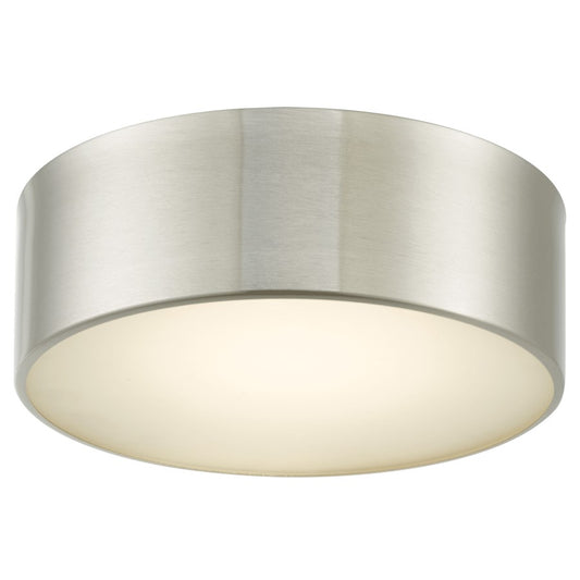 Abra Lighting Bongo 10" Metal Cylinder/Frost Flush, Nickel - 30030FM-BN-BONGO